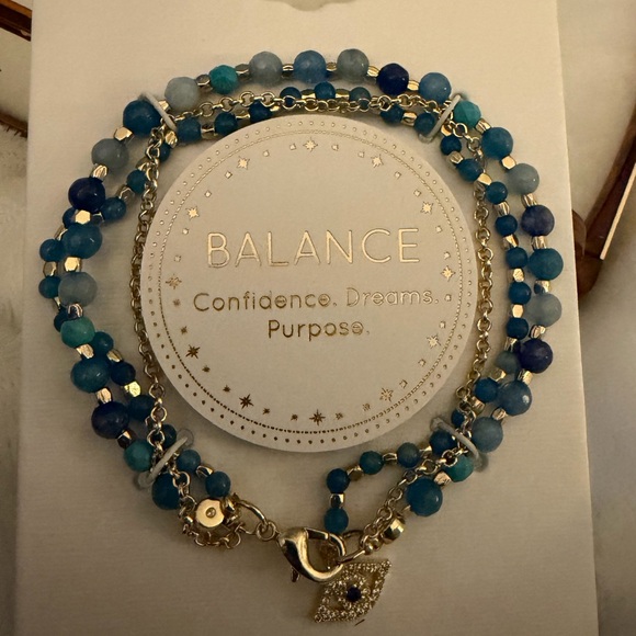 Unwritten Blue and Gold Multi-Strand Bracelet - Picture 2 of 6